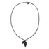 African Pendant with 3MM CUBA CHAIN (BLACK)