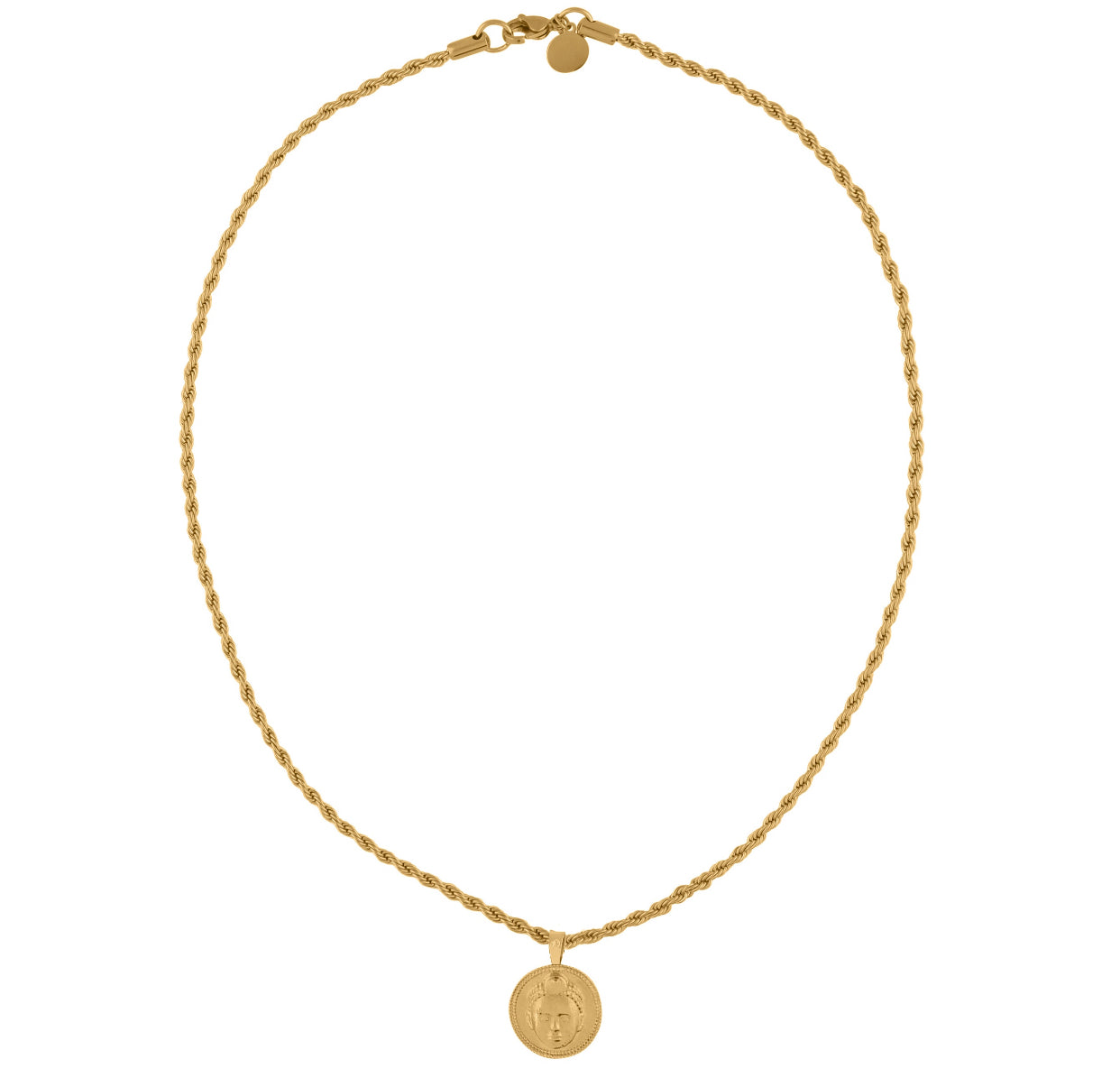 Circle cut ORI Head with 3MM Rope Chain (GOLD)