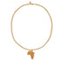 African Pendant with 3MM CUBA CHAIN (GOLD)