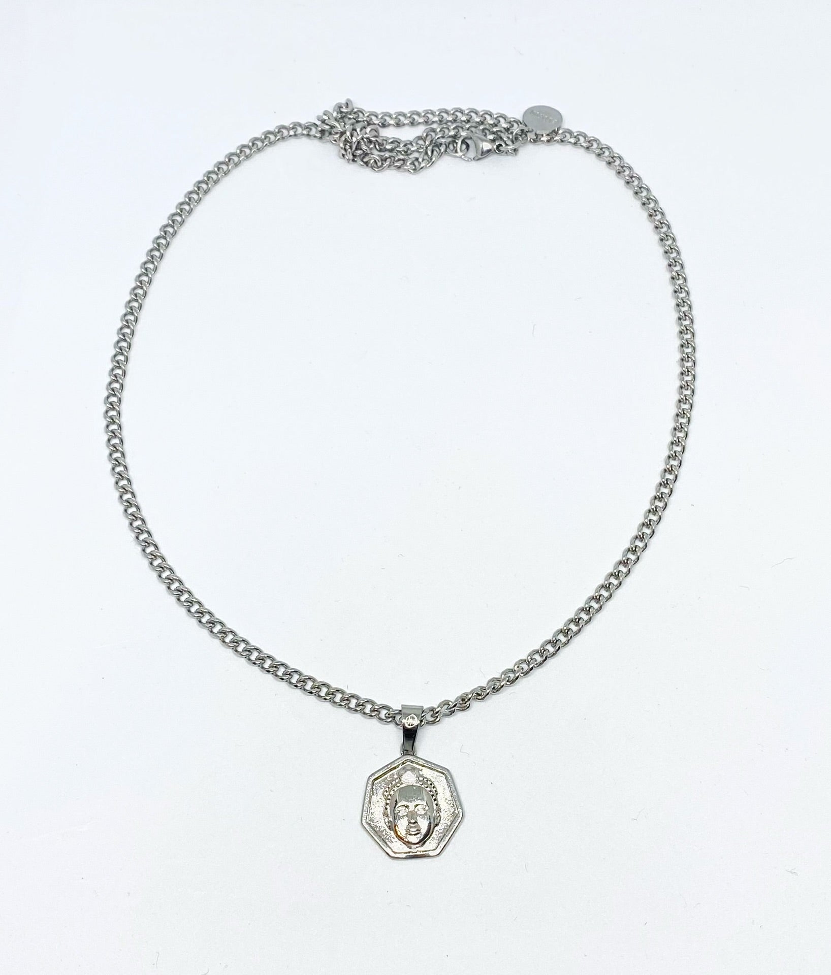 Heptagon cut ORI Head with 3MM Cuba Chain (SILVER)