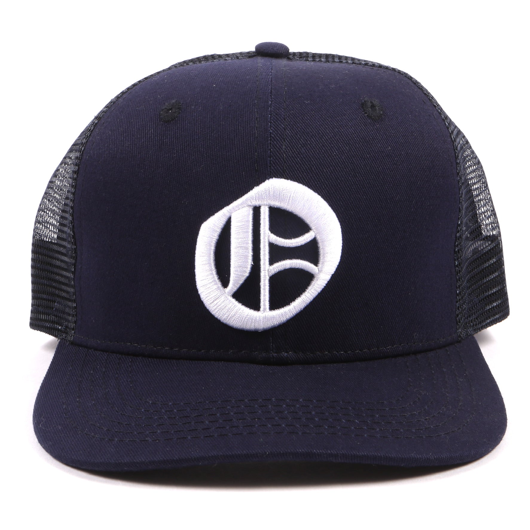 Blue Olokun Varsity Mesh Cap with a slightly Curved Peak.