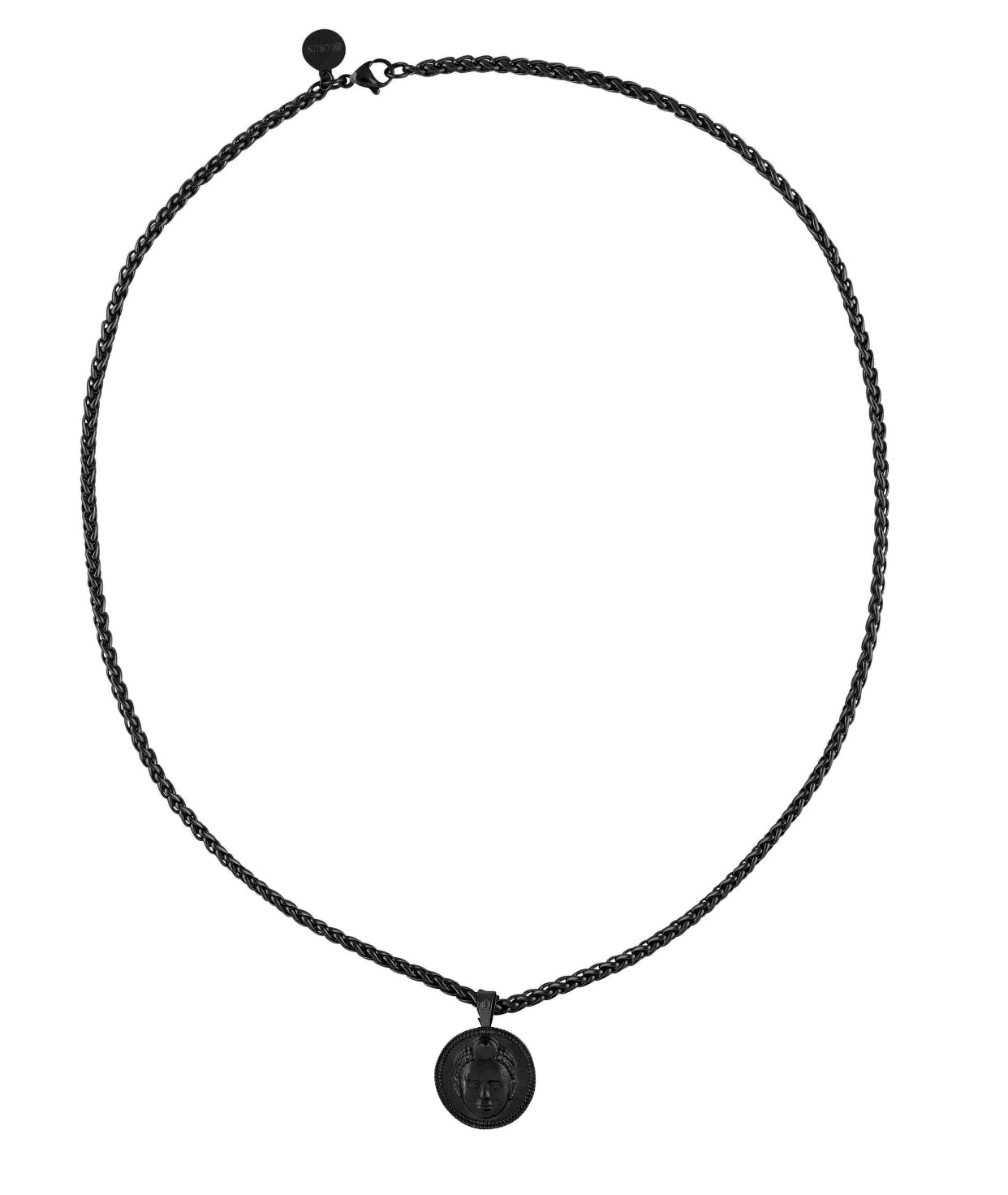 Circle cut ORI Head with 3MM Wheat Chain (BLACK)