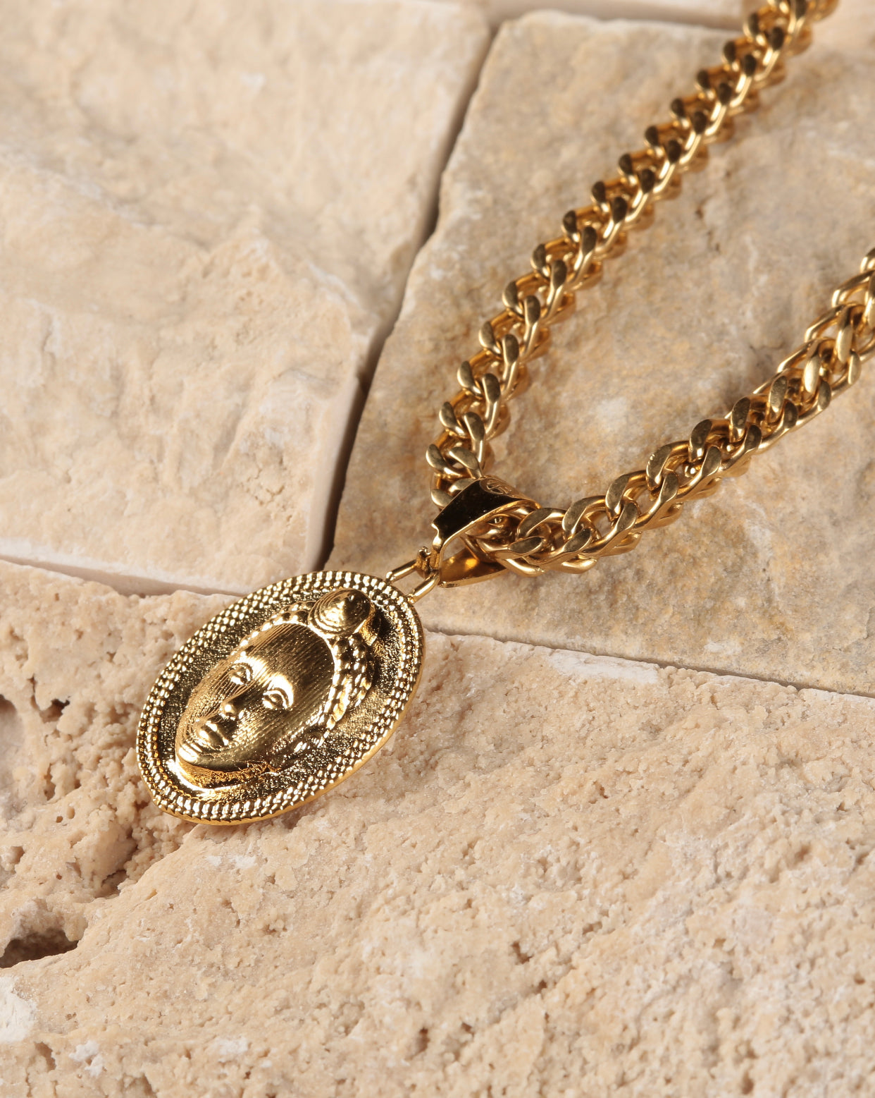 Circle cut ORI Head with 3MM Franco Chain (GOLD)