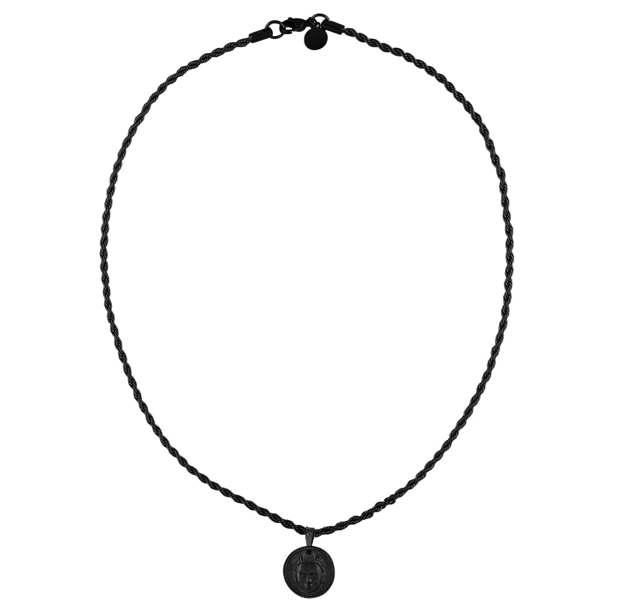 Circle cut ORI Head with 3MM Rope Chain (BLACK)
