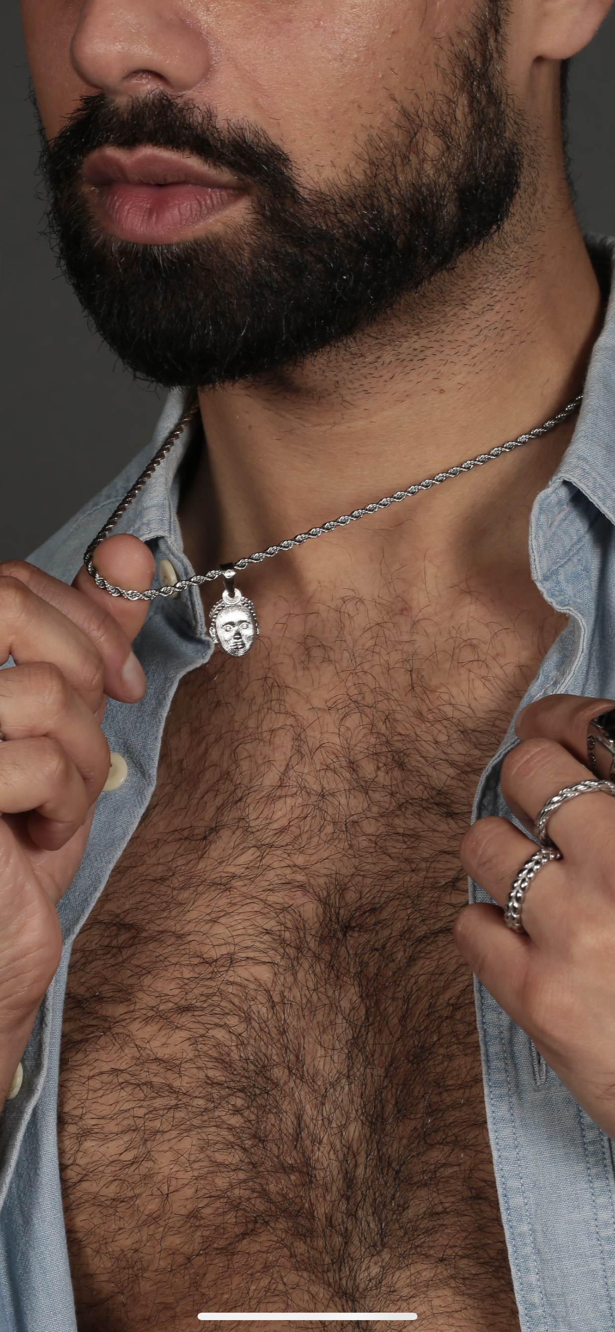 ORI Head with 3MM Rope Chain (SILVER)