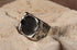 Olokun Enamel Antique Square Royal Ring (SILVER)