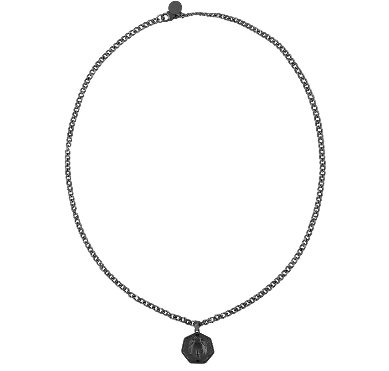 Heptagon cut ORI Head with 3MM Cuba Chain (SILVER)