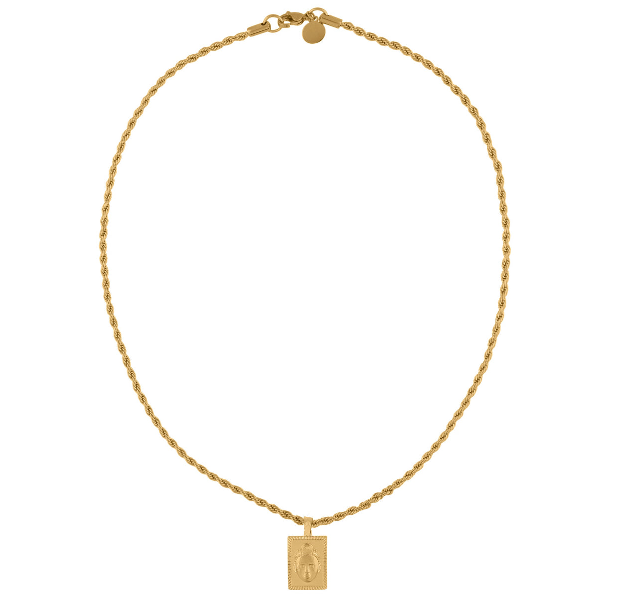 Rectangular cut ORI Head with 3MM Rope Chain (GOLD