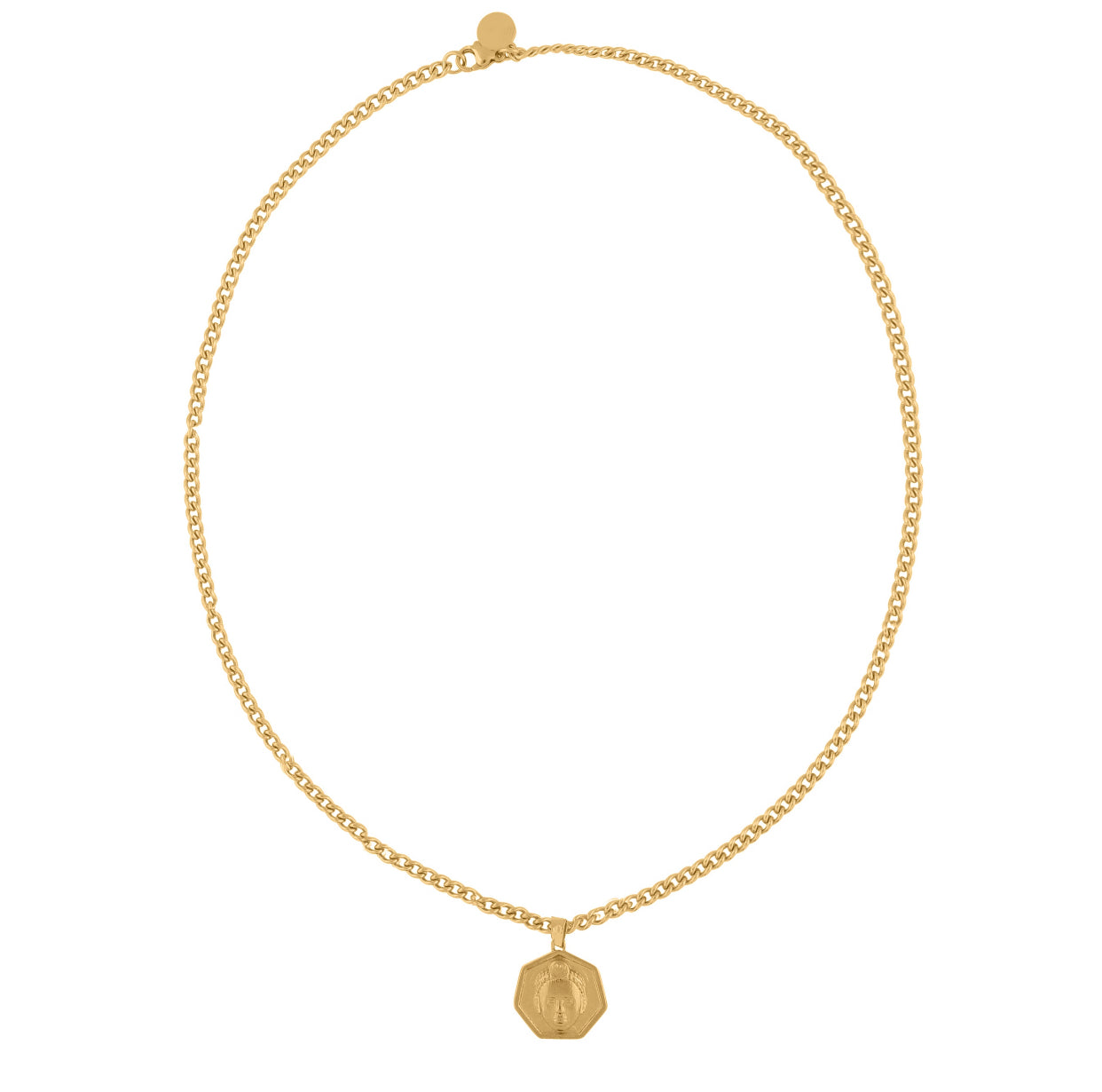 Heptagon cut ORI Head with 3MM Cuba Chain (GOLD)