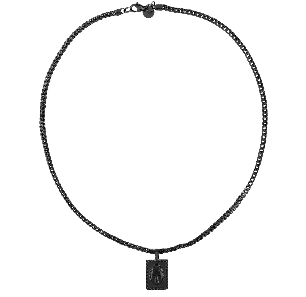 Rectangular cut ORI Head with 3MM Franco Chain (BLACK)