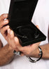 Unisex ORI Cuff Twisted Bangle (BLACK)