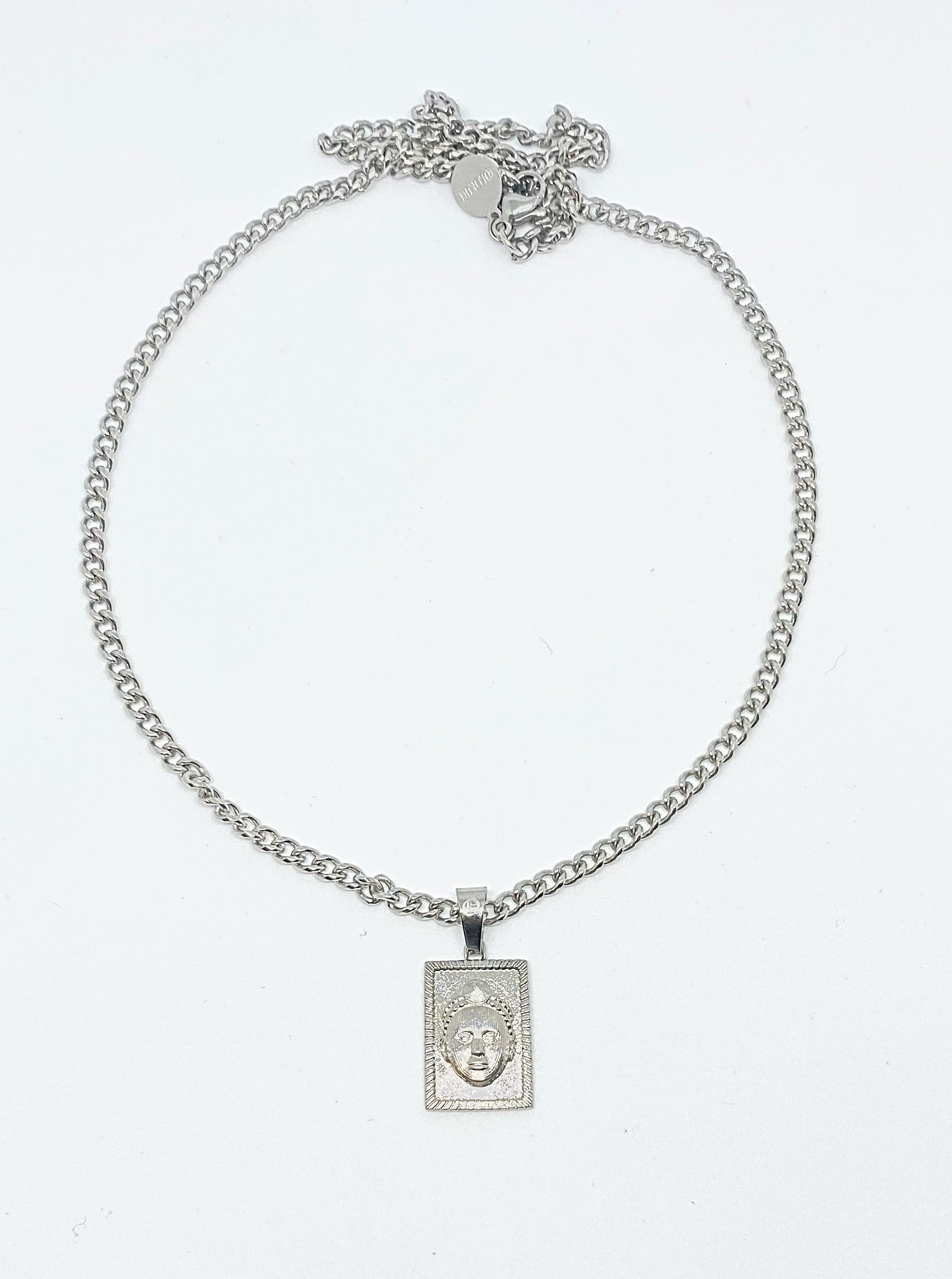 Rectangular cut ORI Head with 3MM Cuba Chain (SILVER)