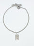 Rectangular cut ORI Head with 3MM Cuba Chain (SILVER)