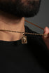 Rectangular cut ORI Head with 3MM Rope Chain (GOLD