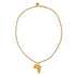 African Pendant with 3MM ROPE CHAIN (GOLD)