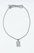 Rectangular cut ORI Head with 3MM Rope Chain (SILVER)