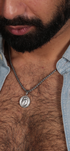 Circle cut ORI Head with 3MM Wheat Chain (SILVER)