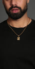 Rectangular cut ORI Head with 3MM Wheat Chain (GOLD)