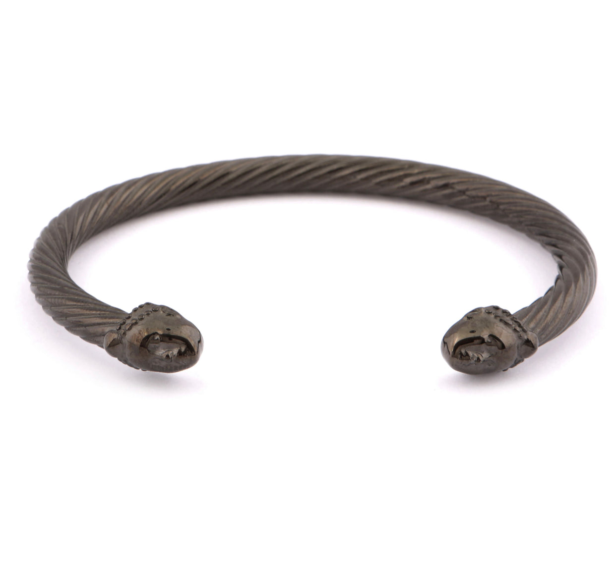Unisex ORI Cuff Twisted Bangle (BLACK)