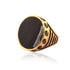 Olokun Enamel Tainted Royal Circle Ring (GOLD)