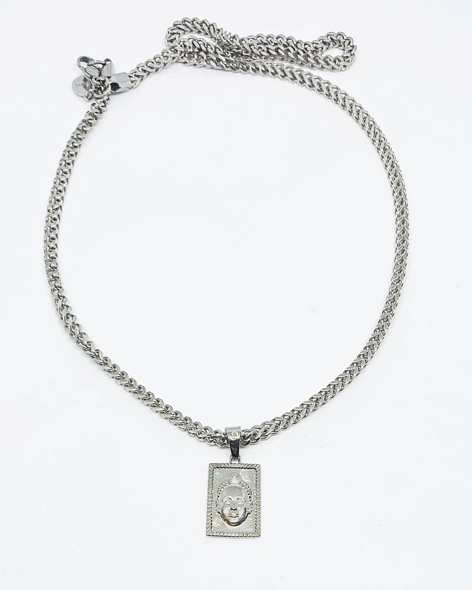 Rectangular cut ORI Head with 3MM Franco Chain (SILVER)