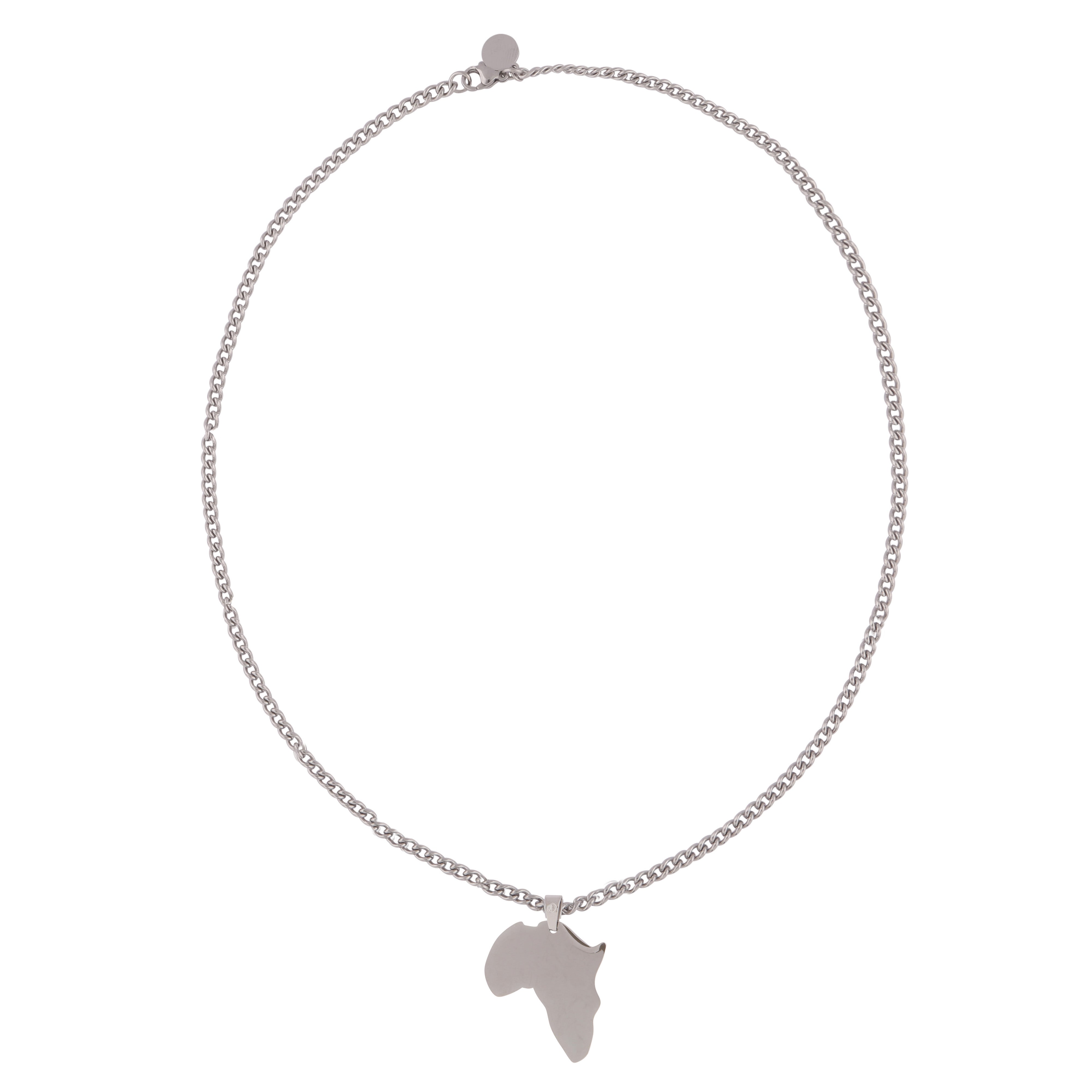 African Pendant with 3MM CUBA CHAIN (SILVER)