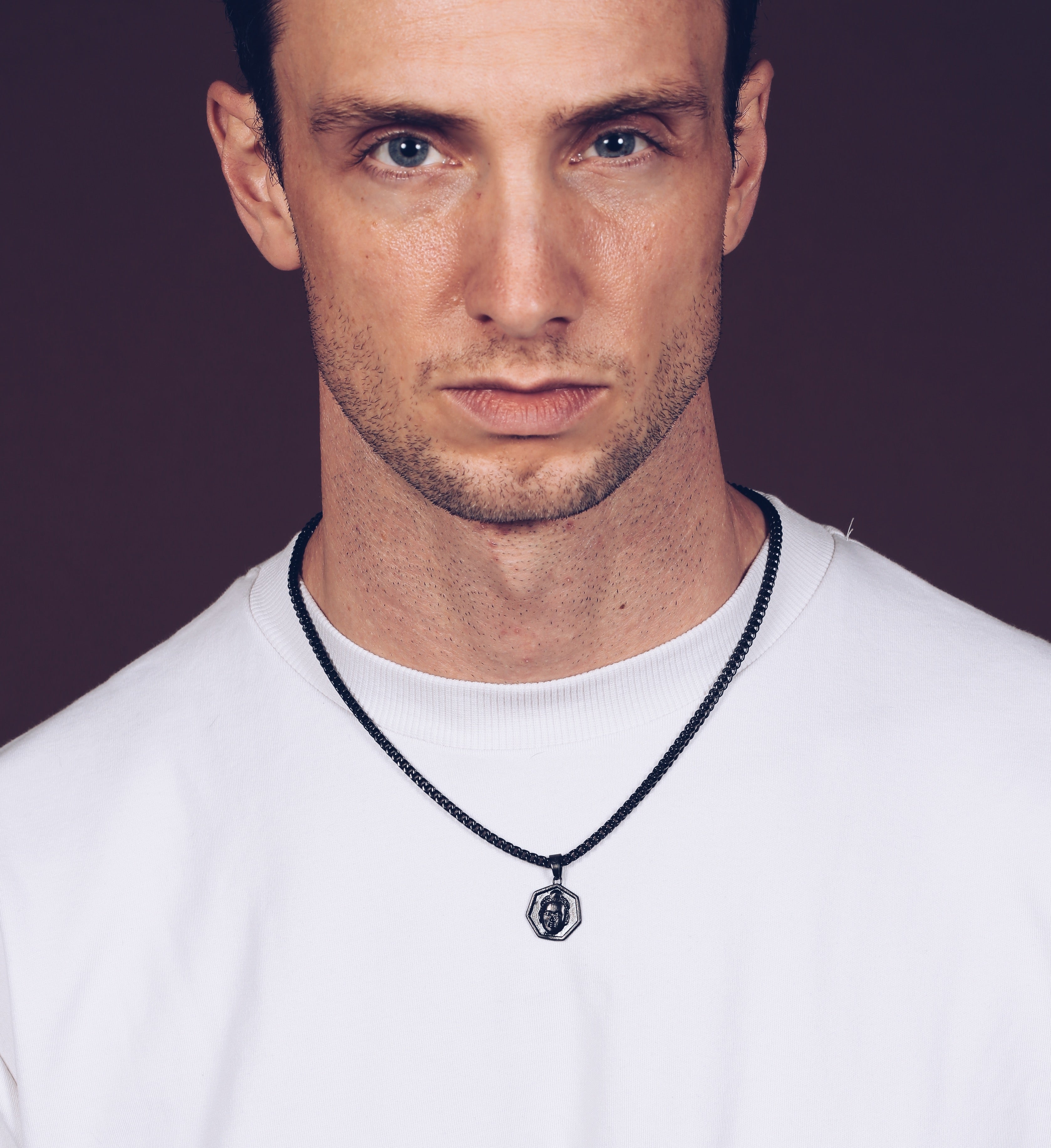 Heptagon cut ORI Head with 3MM Franco Chain (BLACK)