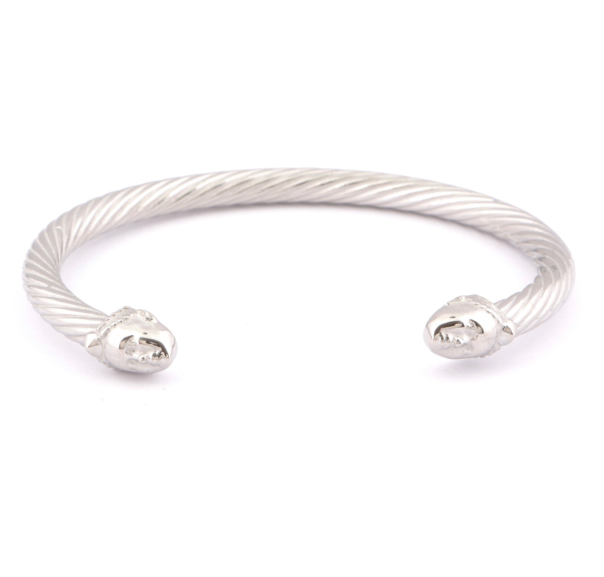 Unisex ORI Cuff Twisted Bangle (SILVER)