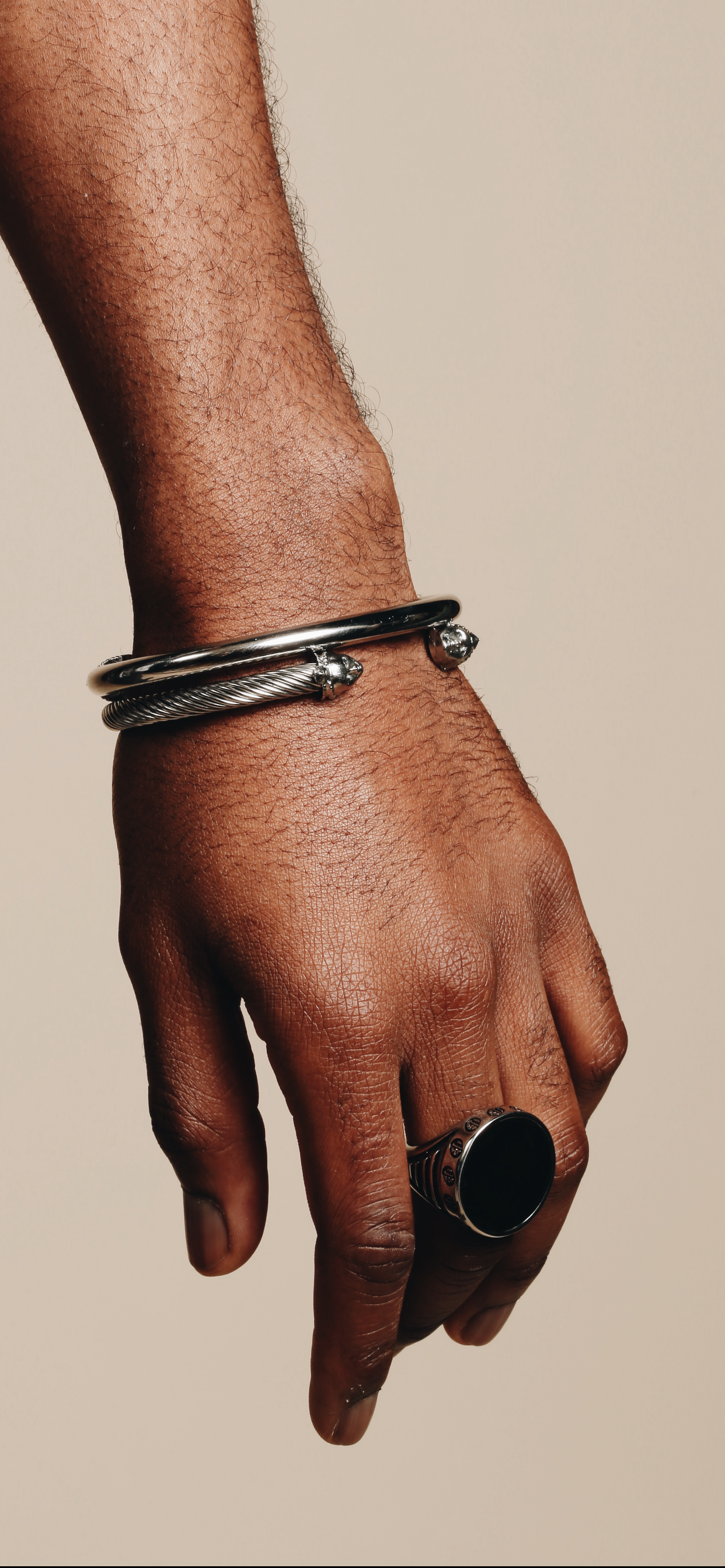 Olokun Enamel Tainted Royal Circle Ring (SILVER)