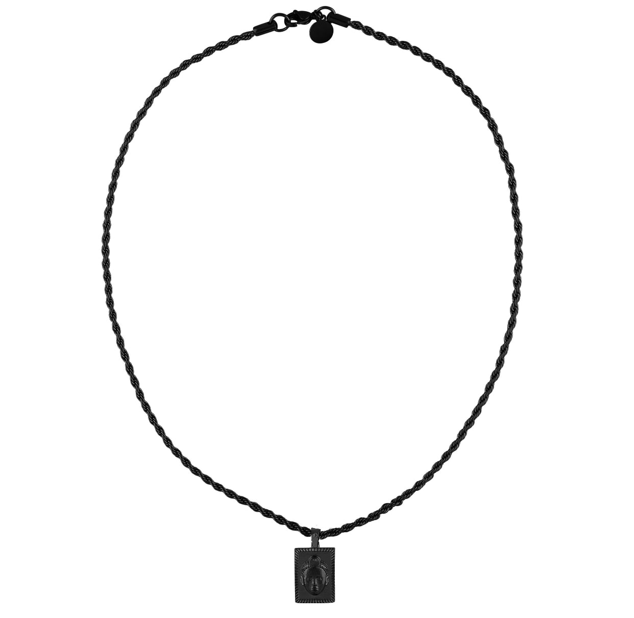 Rectangular cut ORI Head with 3MM Rope Chain (BLACK)
