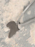 African Pendant with 3MM FRANCO CHAIN (SILVER)
