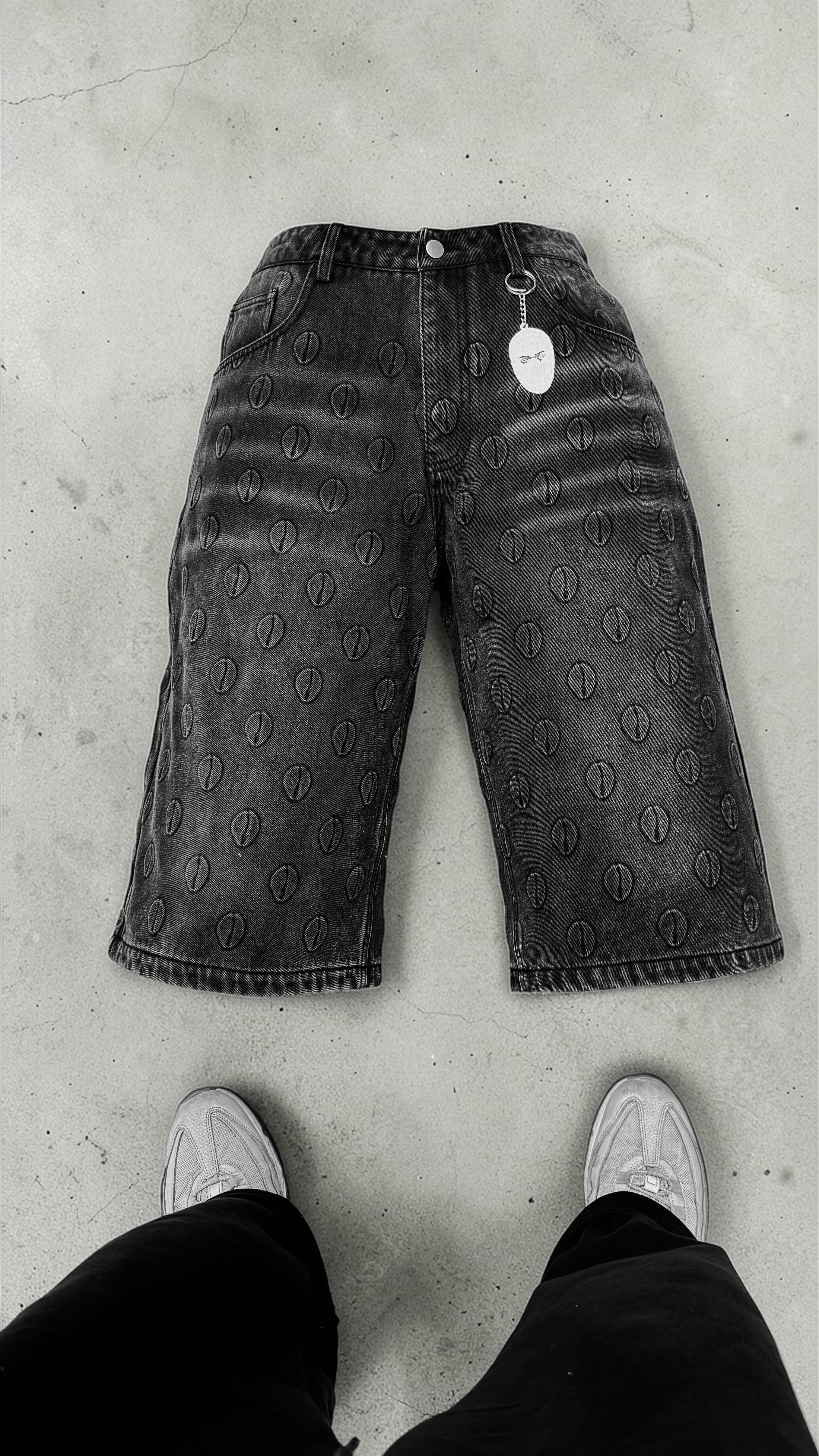 Ori Black Denim Stonewashed Jorts