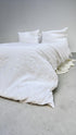 Ori White Linen Cowrie Duvet Cover