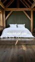 Ori White Linen Cowrie Duvet Cover