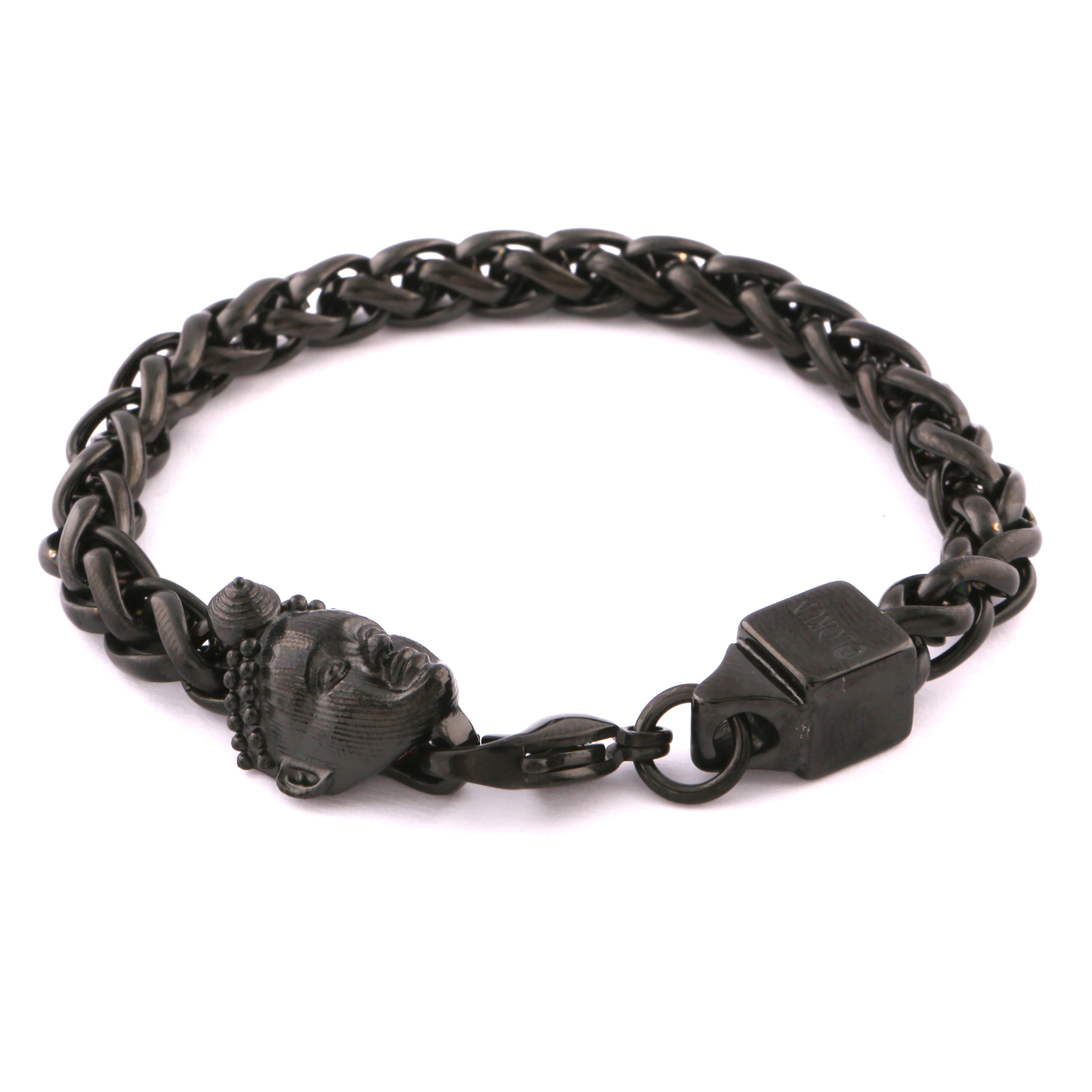 WHEAT BRACELET (BLACK) with ORI CHARM