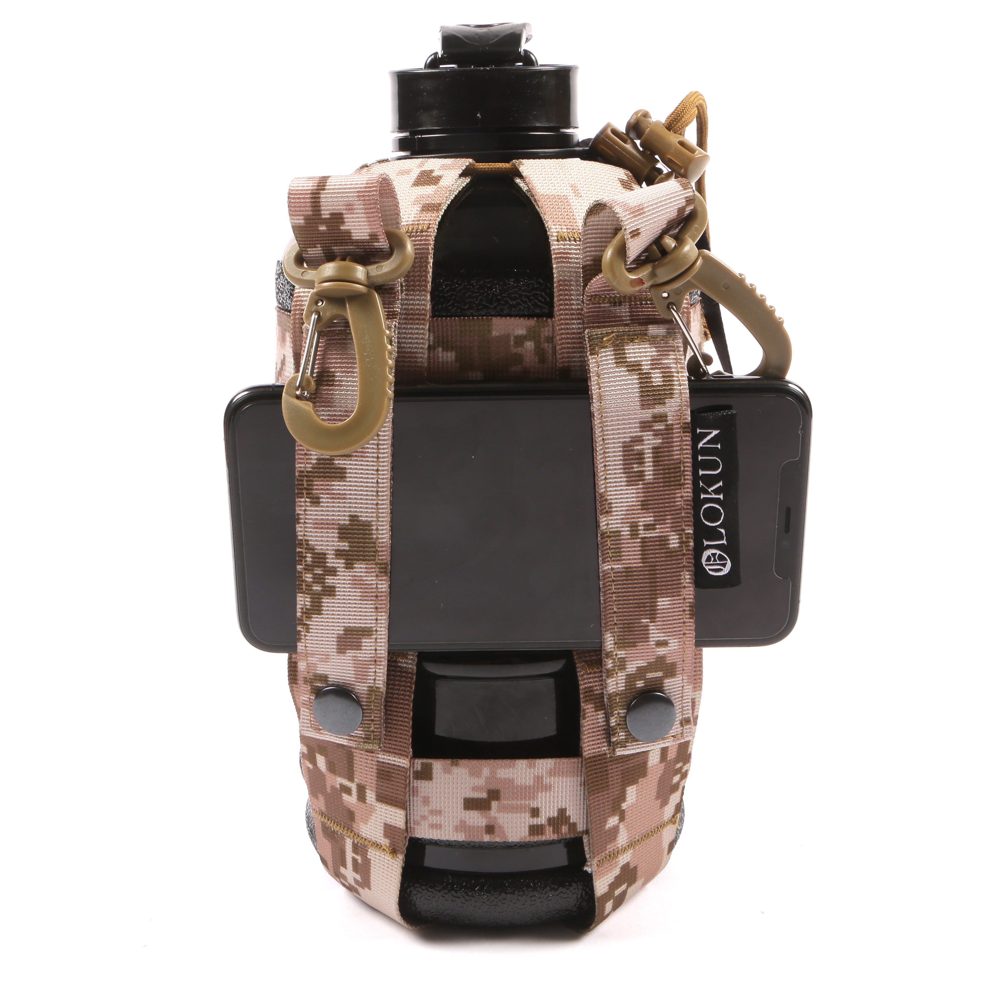 OLOKUN 2.2L Water Bottle WITH Dessert Camo Tactical Drawstring Holder